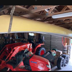 Fiberglass canoe