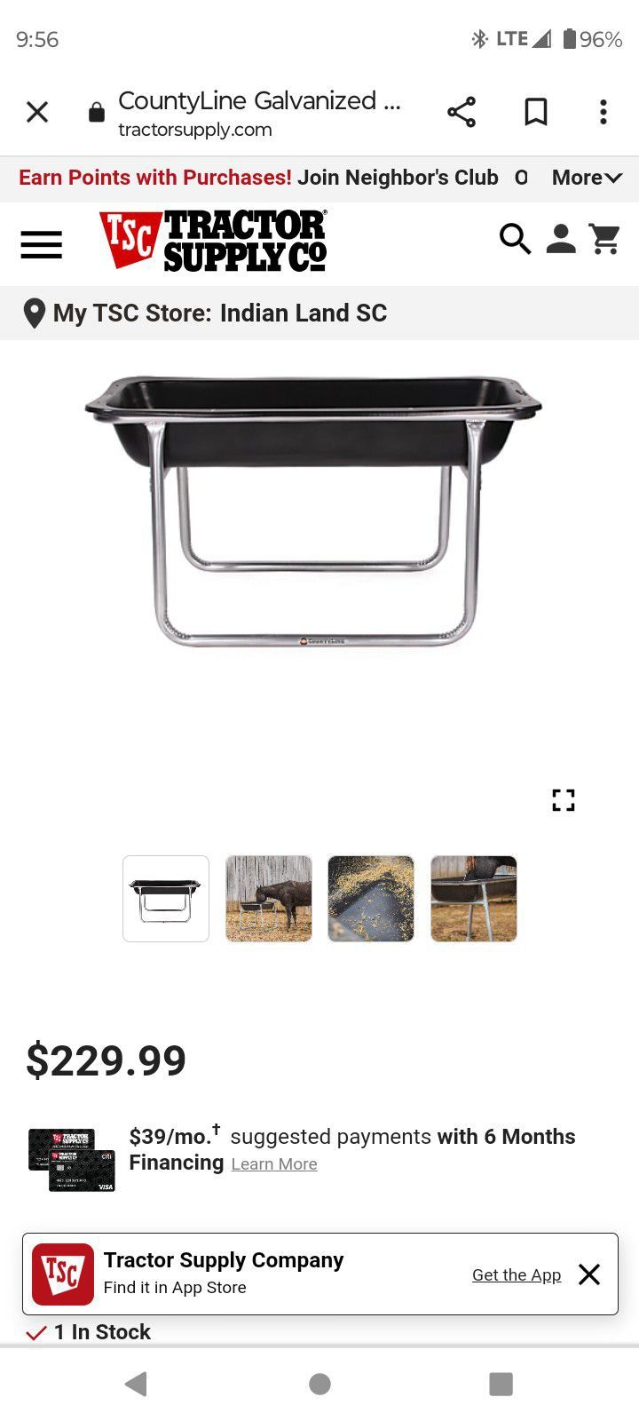 Livestock Feeder, 75 Gallon Water Tank