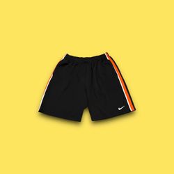 Nike Sportswear Dri-fit Striped Shorts Mens XL Black Orange Basketball Nike Gym