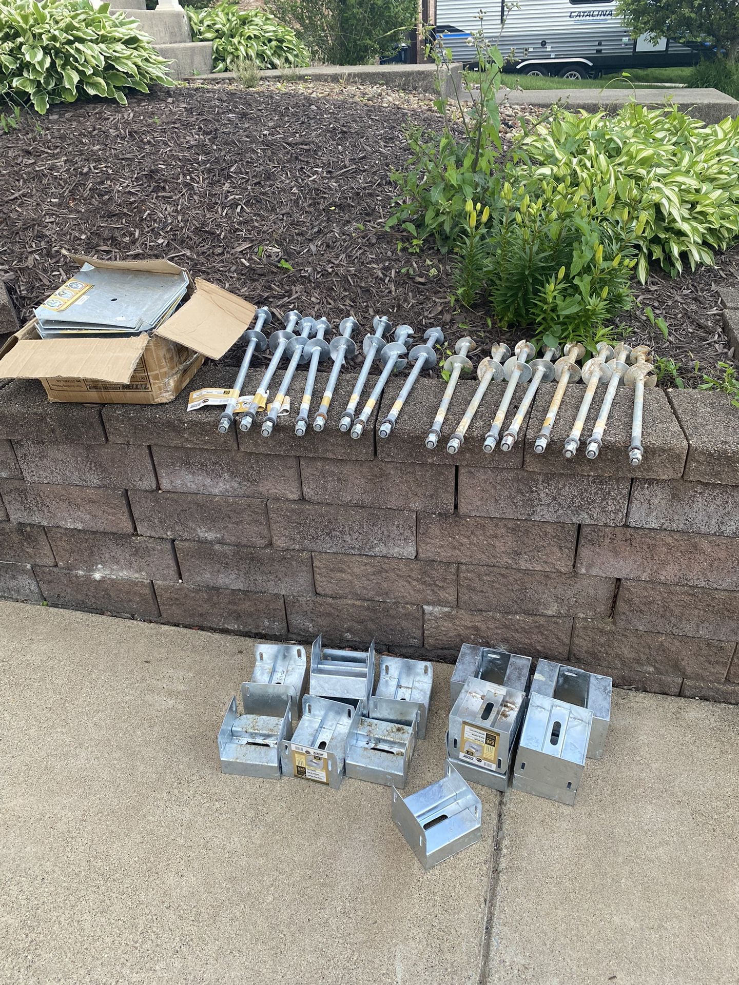 16 Titan Steel Deck Foot Anchors 24” (6”x6” Post)