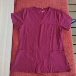 Revel Women's Premium Stretch Scrub Top size M