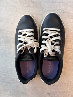 Cole Haan Black Leather Low-Top Sneakers
