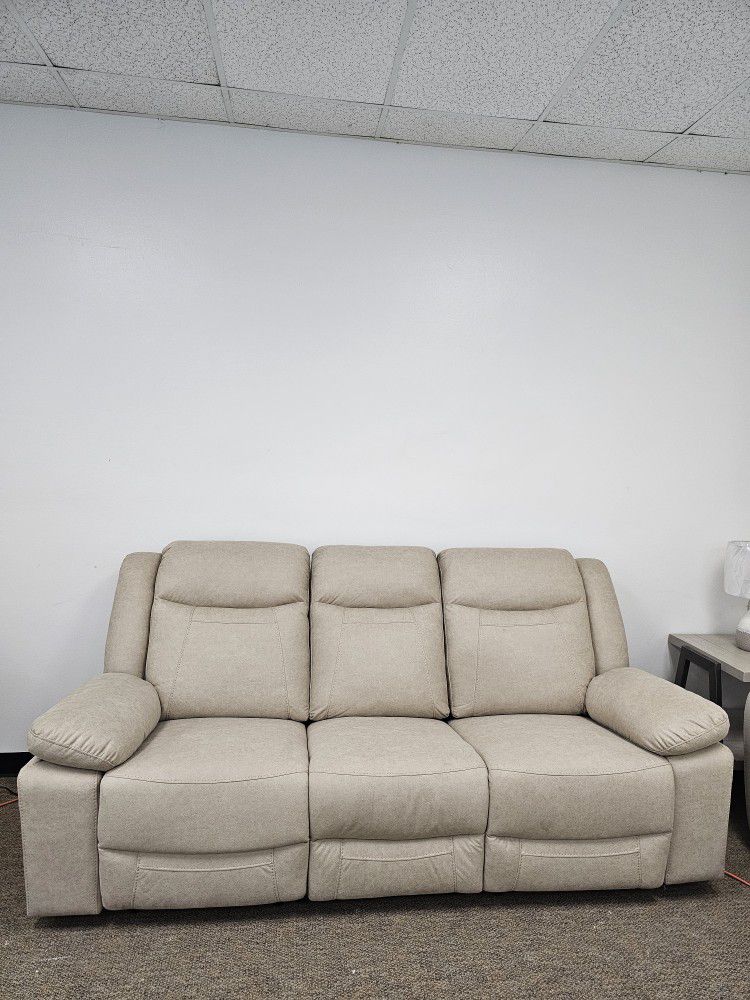 Fabric Sofa with 2 power recliners 