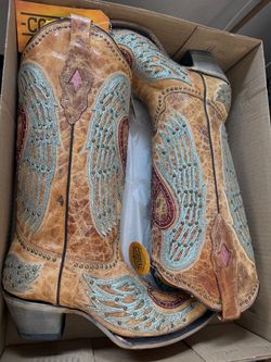 Corral Cowboy Boots with Wing Embroidery