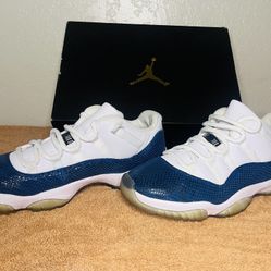 Nike Air Jordan 11 XI Retro Low Navy Snakeskin 2019 Size 8