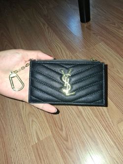 Used YSL wallet card holder coin purse