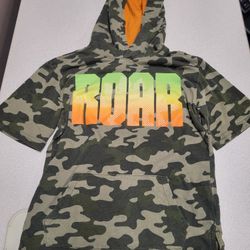 Boys 10 Garanimals 365 Kids ROAR camo hooded short sleeve tee. LOT F