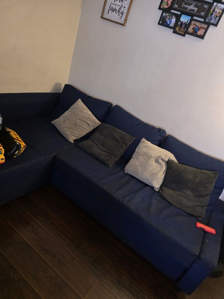 Blue Sleeper Sofa