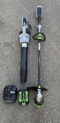 EGO 56v 16” POWER+ POWERLOAD w/Carbon Fiber & Telescopic Shaft Trimmer & Blower 765-CFM 200-MPH