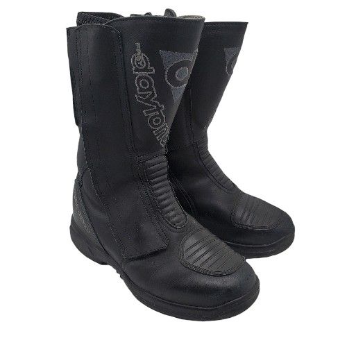 DAYTONA 'M-Star GTX' Black Leather Motorcycle Boots Mens 7/Wmns 8 M Germany $440