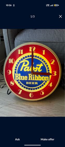 Pabst Blue Ribbon clock - Retails for $950 on eBay! - Read description