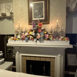 Floral Fireplace Decor - Wedding 