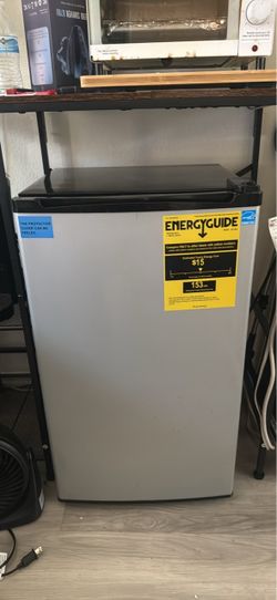 NEWBULIG Mini Fridge with Freezer 3.2 Cu.Ft Small Refrigerator for Office, Dorm, Small Fridge with Adjustable Thermostat, Energy Saving, Singel Door, 