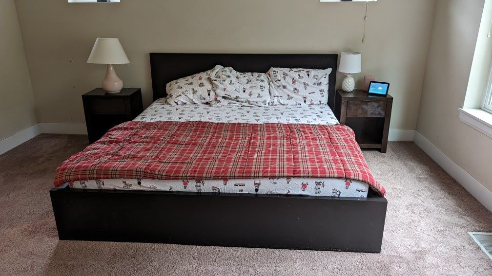 FREE IKEA king bed with mattress -FREE