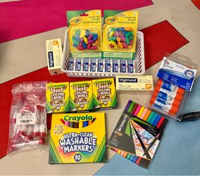 Lot of Classroom Supplies for a Primary Classroom.
