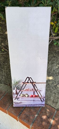 New 3-Tier Wood & Metal Server, Kirkland's (never opened)