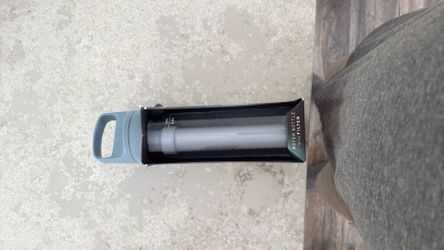 LifeStraw Go Series Water Filter Bottle Icelandic Blue Chlorine-Reducing Plastic