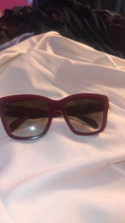 Authentic Celine Triomphe CL40253 Geometric Sunglasses - Red / Opaline Bordeaux 69F