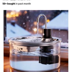 puppyspout 3.2L Glass Wireless Cat Water Fountain – Transparent