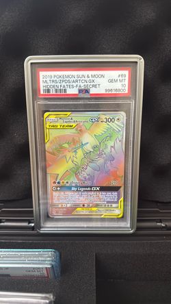 2019 Pokemon SM Hidden Fates Moltres Zapdos ArticunoTag Team GX #69/68 PSA 10