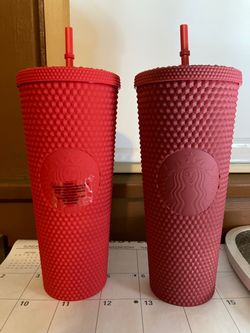 New Starbucks studded tumbler venti cup red hot chili brick