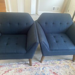 Hoboken 38” Wide Tufted Polyester Armchair 