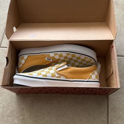 Vans Classic Slip-On Checkerboard Yellow
