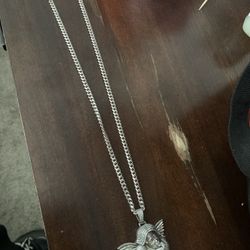 Mossanite Pendant With Chain 