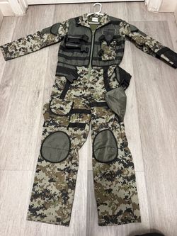 Kids Military Soldier Costume Jumpsuit