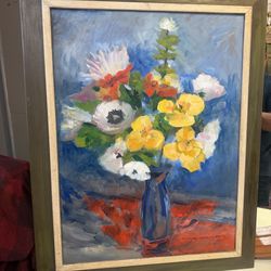 Vintage oil on canvas signed