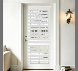 Cordless Zebra Blinds for Window, French Door Blinds Free-Stop Roller Window Shades with Valance 68" W x 64" H, 95% Blackout Window Treatment Sheer Bl