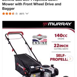 Self drive lawnmower gas