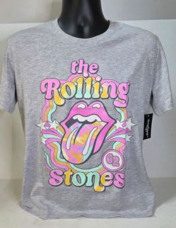 The Rolling Stones Rock Band Graphic Tee Womens Juniors Large