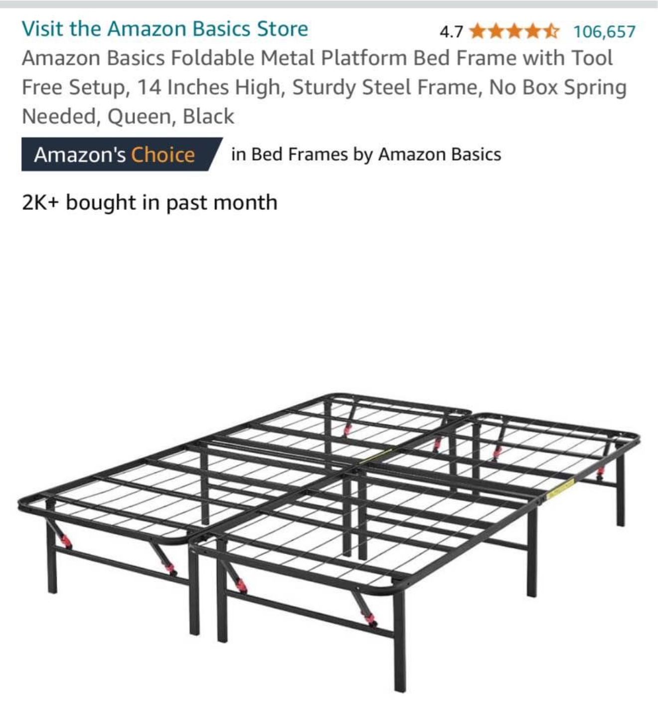 Foldable Twin Metal Bed