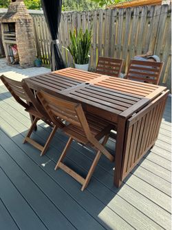 IKEA outdoor table with 4 chairs