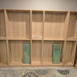6 Used Ikea Billy Bookshelves Birch Color