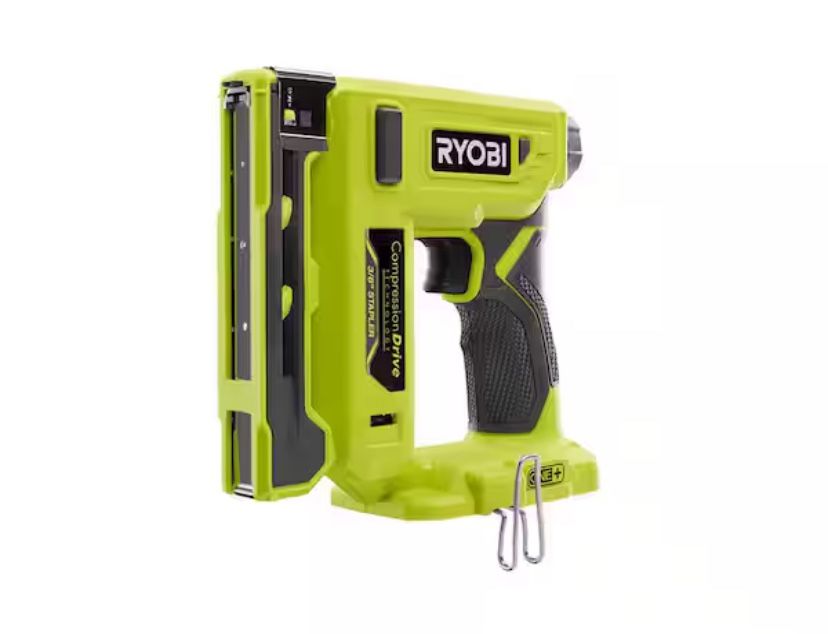 RYOBI ONE+ 18V Compression Drive Cordless 3/8 in. Crown Stapler @aRy-813