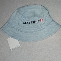 Zara "Matthew" Embroidered Kids Bucket Hat 