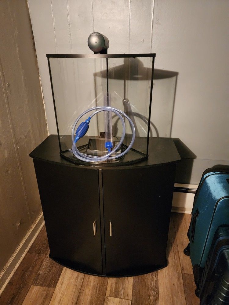 Fish Tank + Cabinet Stand