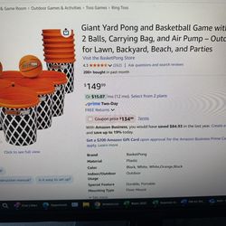 Basketball Pong For Yard