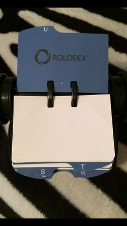 Black Rolodex (Open Rotary Card File), Holds 250 Cards