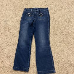 White House Black Market Boot Crop Jeans Size 6