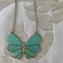 Butterfly Necklace, 22 Inches Long. 