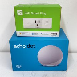 Alexa Echo Dot and Wemo WiFi Smart Plug Bundle