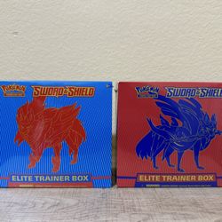 Pokemon Sword and Shield Base ETB Elite Trainer Box - Factory Sealed Set Of 2