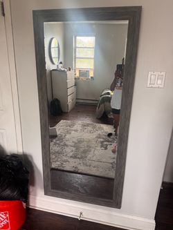 29x63” Grey Beveled Mirror