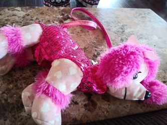 Pink dog purse