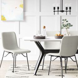 2pk Turnbull Upholstered Dining Chairs Cream - Project 62