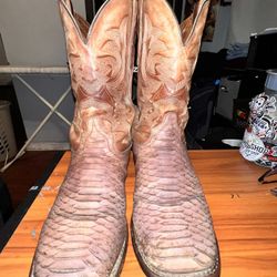 Used Dan Post Snake Print Boots