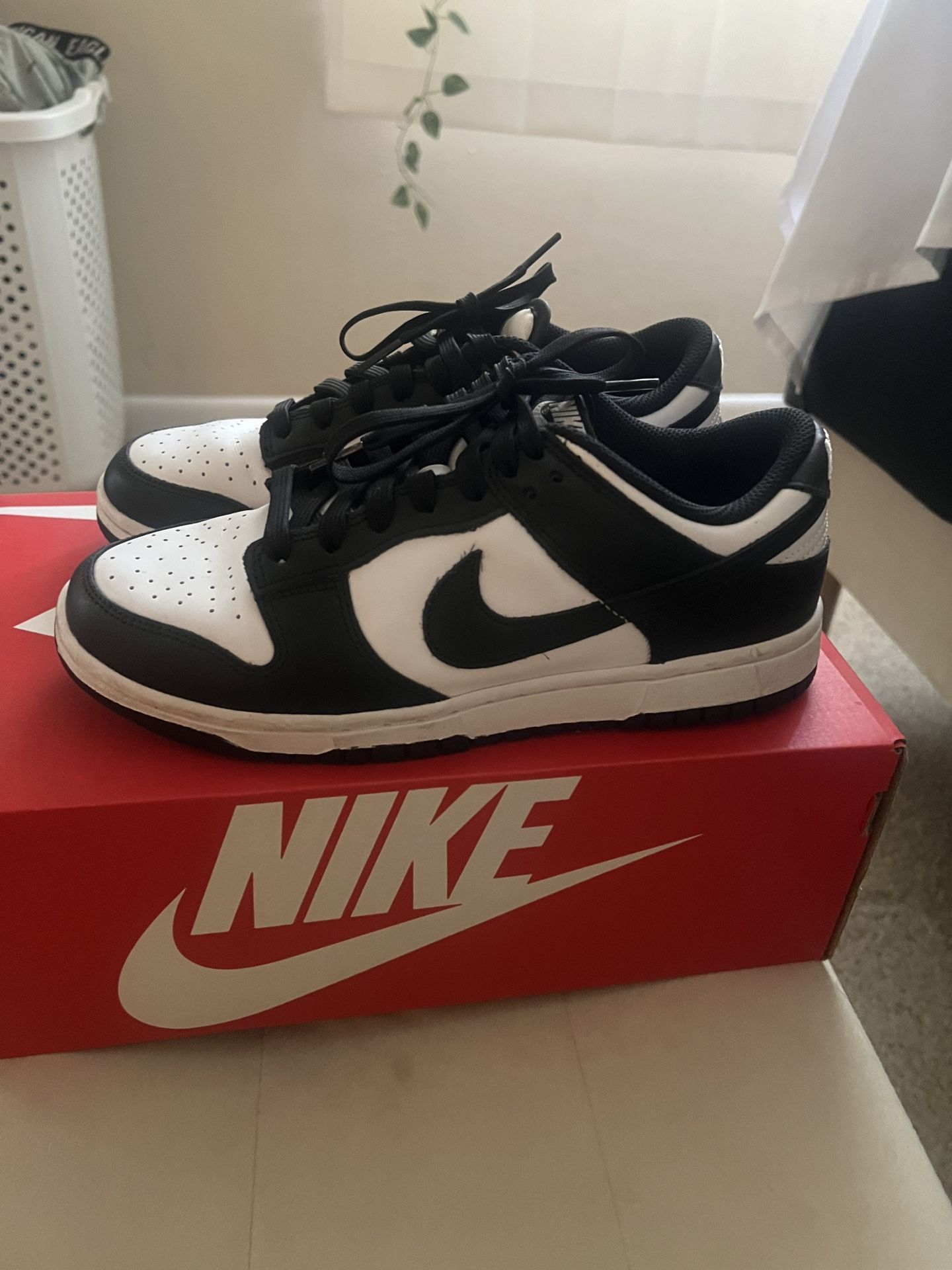 Black and White Panda Nike Dunks Size 7.5